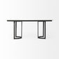 71" White And Black Dining Table