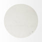 48" White And Natural Rounded Marble Pedestal Base Dining Table