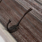 28" Brown Solid Wood Four Hook Wall Mount Coat Rack