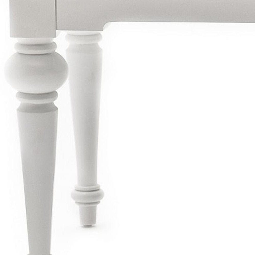 94" White Solid Wood Dining Table