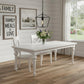 94" White Solid Wood Dining Table