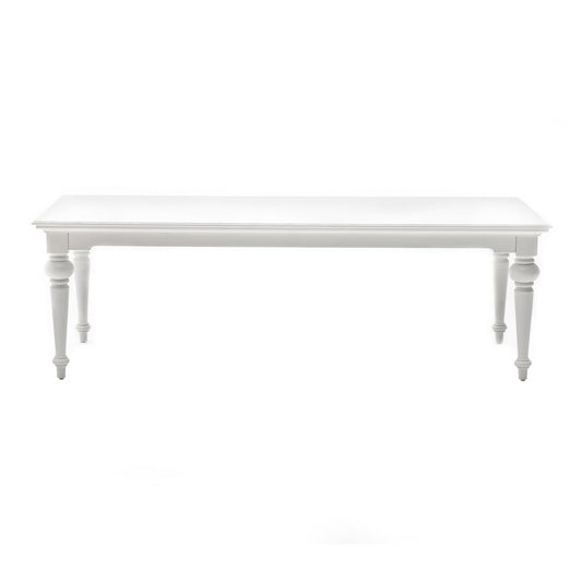 94" White Solid Wood Dining Table