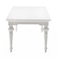 94" White Solid Wood Dining Table