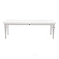 94" White Solid Wood Dining Table