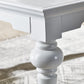 94" White Solid Wood Dining Table