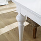 94" White Solid Wood Dining Table