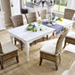 94" White Solid Wood Dining Table