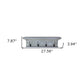28" Black And Blue Solid Wood Four Hook Wall Mount Coat Rack