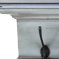 28" Black And Blue Solid Wood Four Hook Wall Mount Coat Rack