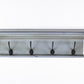 28" Black And Blue Solid Wood Four Hook Wall Mount Coat Rack
