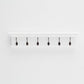 39" Classic White Wood Six Hook Hanging Coat Rack