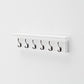 39" Classic White Wood Six Hook Hanging Coat Rack