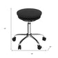 Black and Silver Adjustable Height Swivel Rolling Office Chair