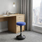 Blue and Black Adjustable Height Swivel Office Chair