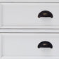 47" White Solid Wood Drawers and Open Shelving Entertainment Center