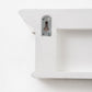 Classic White Wood Wide Four Hook Hanging Coat Rack