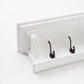 Classic White Wood Wide Six Hook Coat Rack