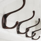 Classic White Wood Wide Six Hook Coat Rack
