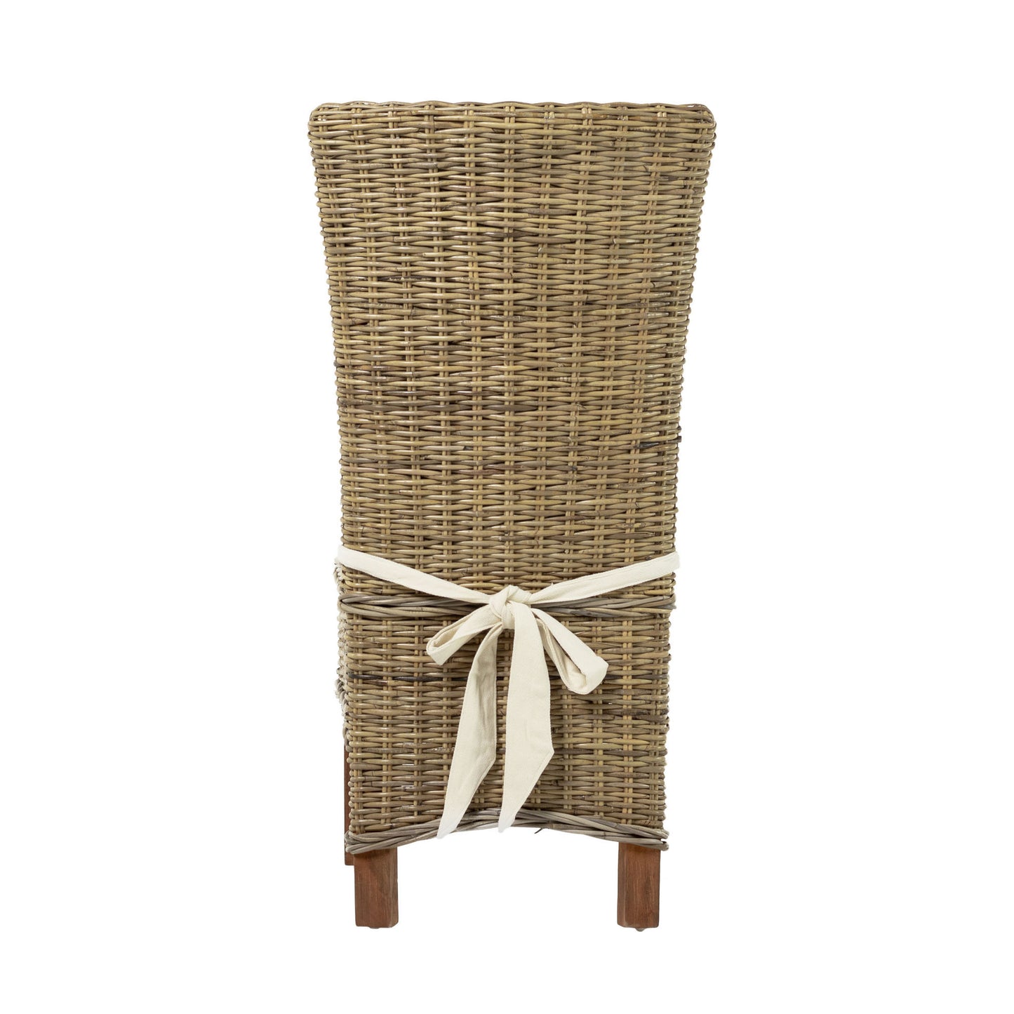 Set of Two Cream and Natural Dining Parsons Chairs