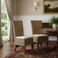 Set of Two Cream and Natural Dining Parsons Chairs