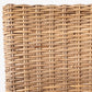 Set of Two Cream And Natural Rattan Dining Arm Chairs