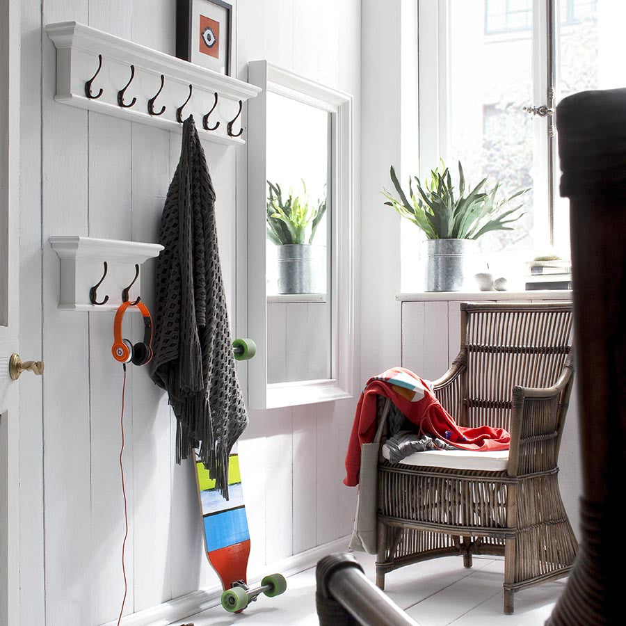 Set of Two Cream And Dark Brown Rattan Slat Back Dining Arm Chairs