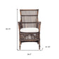 Set of Two Cream Rattan Outdoor Arm Chairs