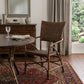Set of Two Natural Rattan Open Back Dining Arm Chairs
