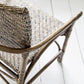 Set of Two Natural Rattan Open Back Dining Arm Chairs