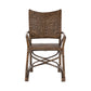Set of Two Brown Open Back Dining Arm Chairs