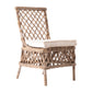 Set of Two Cream Woven Rattan Outdoor Accent Chairs