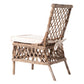 Set of Two Cream Woven Rattan Outdoor Accent Chairs