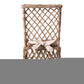 Set of Two Cream Woven Rattan Outdoor Accent Chairs
