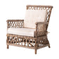 Set of Two Cream and Natural Cross Back Dining Arm Chairs