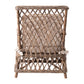 Set of Two Cream and Natural Cross Back Dining Arm Chairs