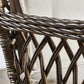 Set of Two Cream and Natural Cross Back Dining Arm Chairs
