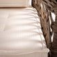 Set of Two Cream and Natural Cross Back Dining Arm Chairs
