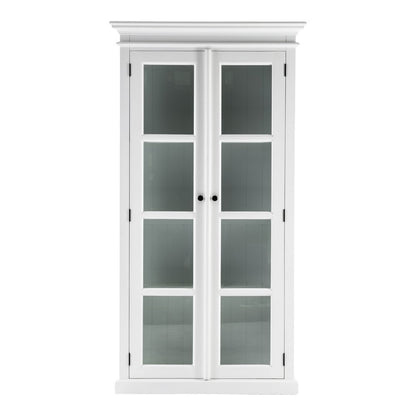 39" White Solid Wood Accent Cabinet With Two Doors