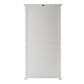 75" White Wood and Glass Double Door Storage Cabinet