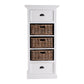 52" White Two Drawer Storage Cabinet With Baskets