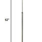 62" Floor Lamp With White Fabric Empire Shade