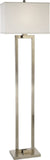 61" Metal Floor Lamp With White Fabric Shade