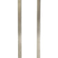 61" Nickel Traditional Shaped Floor Lamp With White Rectangular Shade