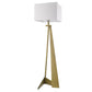 60" Floor Lamp With White Fabric Novelty Shade