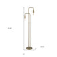 63" Two Light Torchiere Floor Lamp
