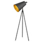 61" Tripod Floor Lamp With Gray Metal Cone Shade