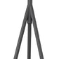 61" Tripod Floor Lamp With Gray Metal Cone Shade