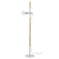 55" Brown And White Reading Floor Lamp