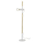 55" Brown And White Reading Floor Lamp