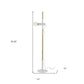 55" Brown And White Reading Floor Lamp